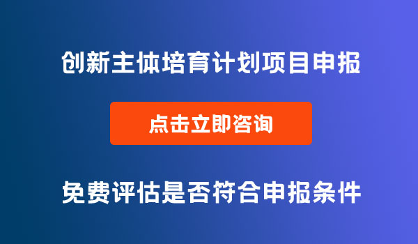 创新主体培育计划项目申报