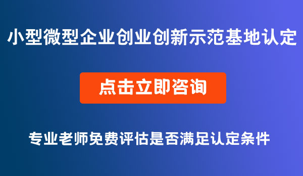 创业创新示范基地认定