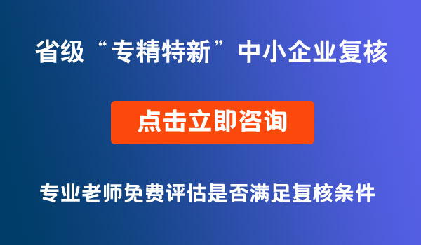 专精特新中小企业复核