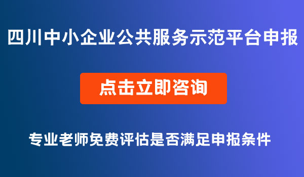 中小企业公共服务示范平台申报