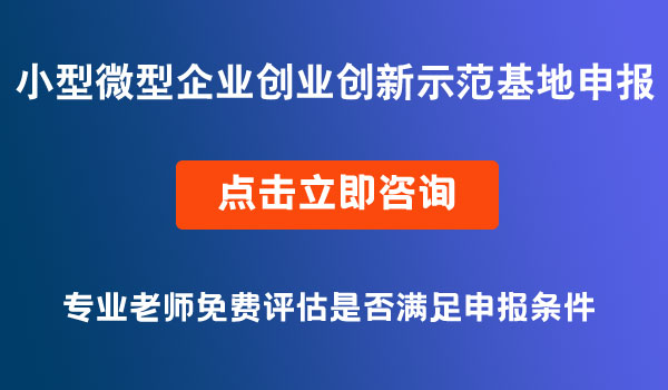 小型微型企业创业创新示范基地