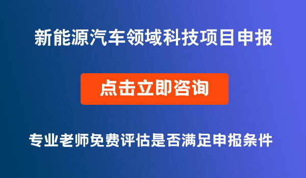 新能源汽车领域揭榜挂帅科技项目