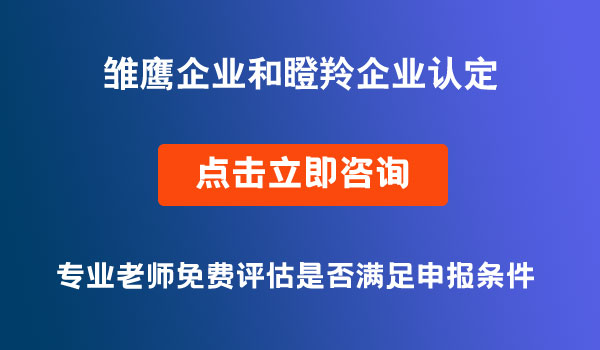 雏鹰企业和瞪羚企业认定