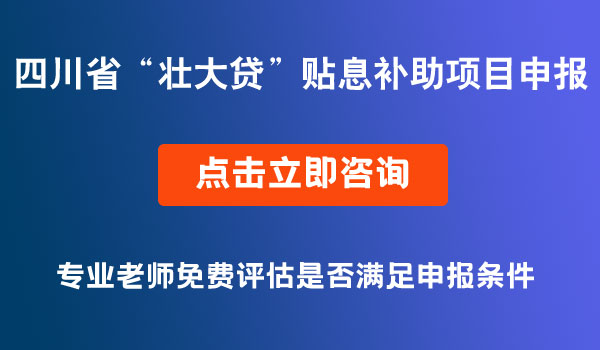 壮大贷贴息补助项目申报