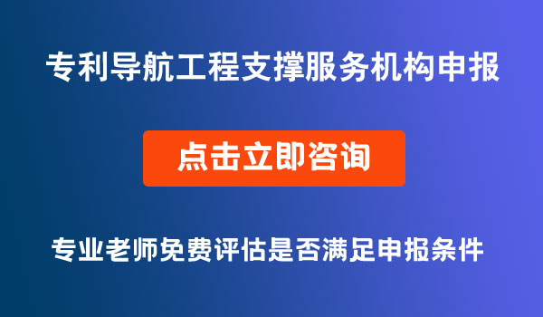 专利导航工程支撑服务机构建设