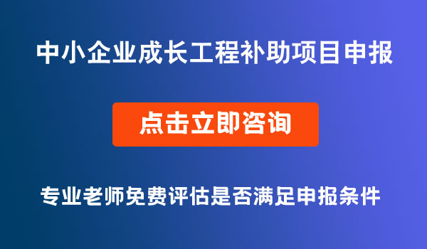 中小企业成长工程补助项目申报