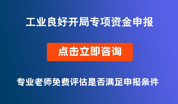 工业良好开局专项资金申报