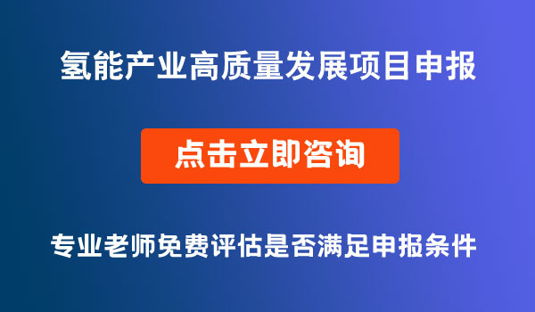 氢能产业高质量发展项目申报