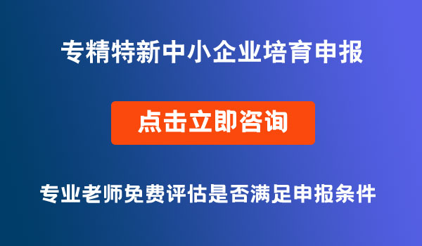 省级专精特新中小企业培育申报