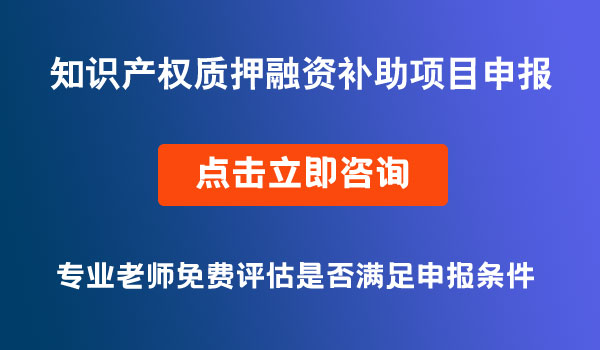 知识产权质押融资评估费及专利保险保费补助申报