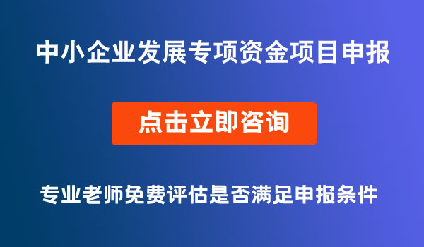 中小企业发展专项资金项目申报