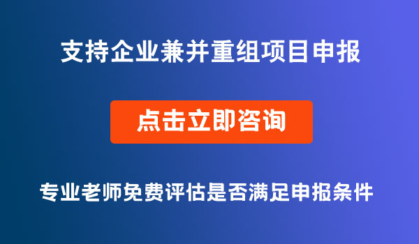 支持企业兼并重组项目申报