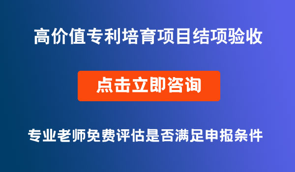 高价值专利培育项目