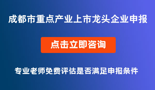 成都市重点产业上市龙头企业申报