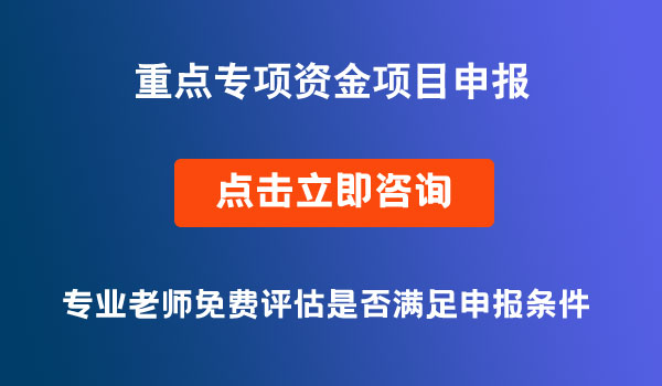 重点专项资金项目申报