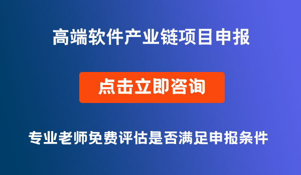 高端软件产业链项目申报