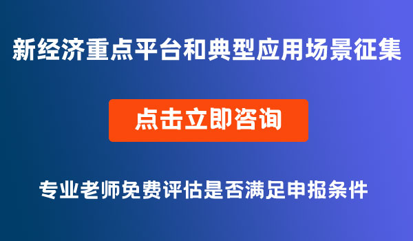 新经济重点平台和典型应用场景