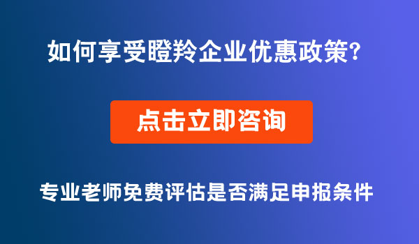 瞪羚企业优惠政策