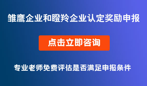 雏鹰企业和瞪羚企业认定奖励申报